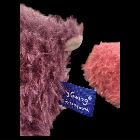 Jing Guang Pink And Purple Llama Alpaca Plush Lot Of 2 Stuffed Animal 10” Inches - Picture 7 of 8